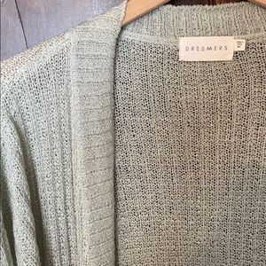 Sage green summer weight cardigan